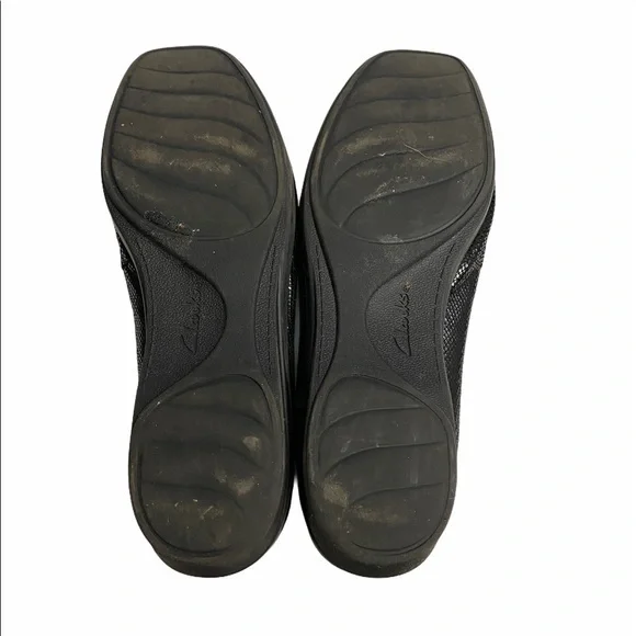 CLARKS | loafers black leather cushion 9.5 - Picture 6 of 7